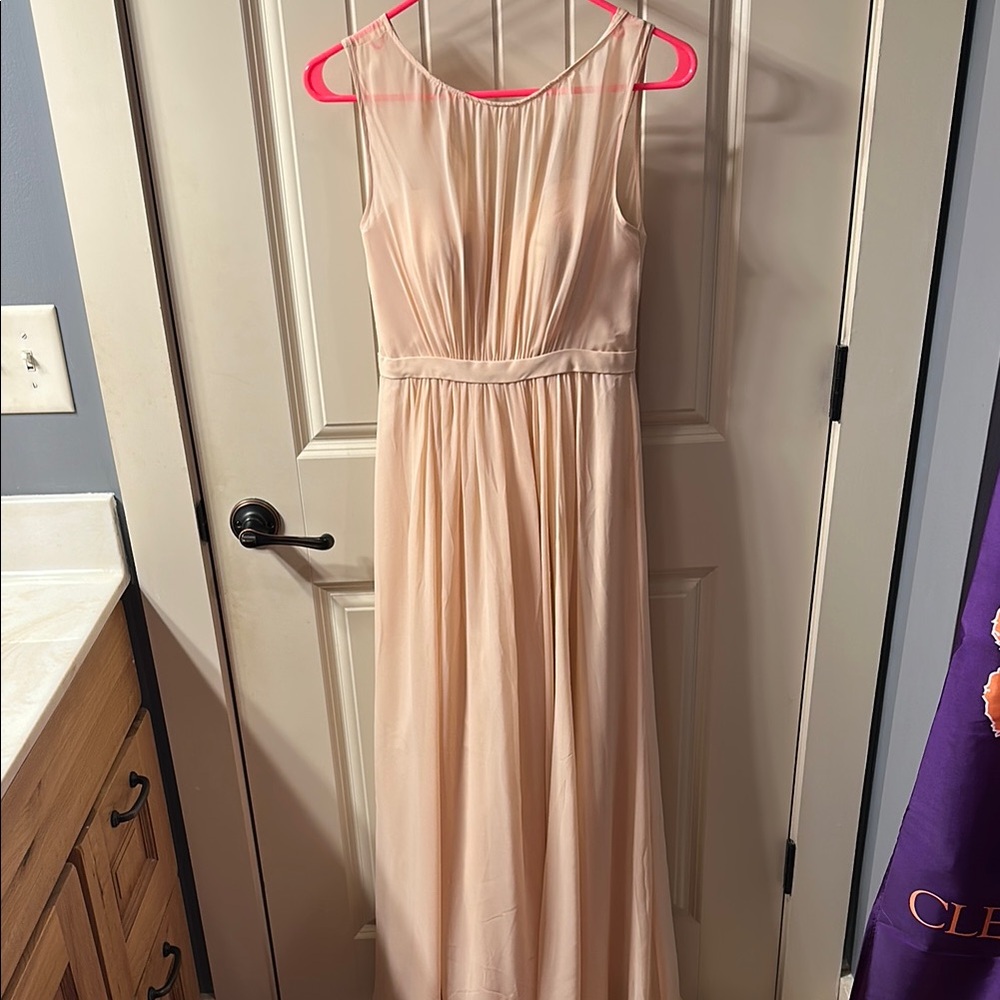 Jenny Yoo Pink Halter Maxi Gown